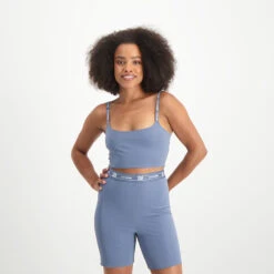 Leather Proof Shorts LIGHT SLATE BLUE