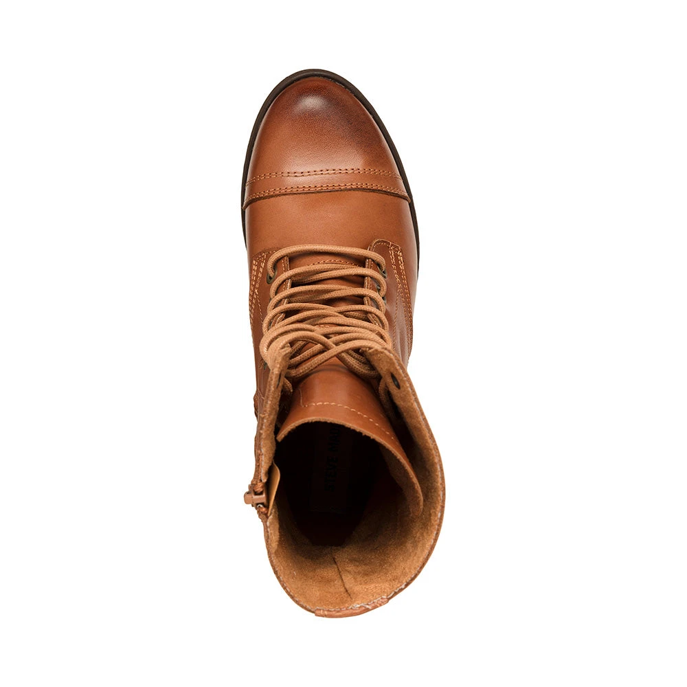 Steve Madden Troopa Ankle Boot COGNAC LEATHER 7 Steve Madden Troopa Ankle Boot COGNAC LEATHER – Image 5