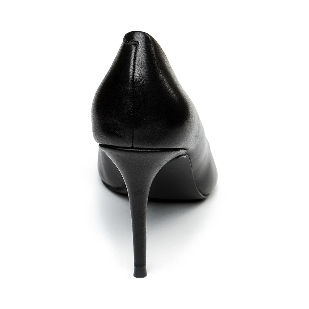Steve Madden Lillie Pump BLACK LEATHER 6 Steve Madden Lillie Pump BLACK LEATHER – Image 4