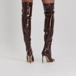 Steve Madden Vava Boot BROWN PATENT -Steve Madden Magasin SM11001370 02002 208 15