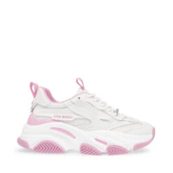 Steve Madden Possession Sneaker WHITE/PINK