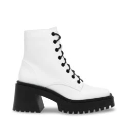 Steve Madden Freeport Bootie WHITE LEATHER