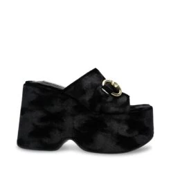 Steve Madden Inflate Sandal BLACK VELVET