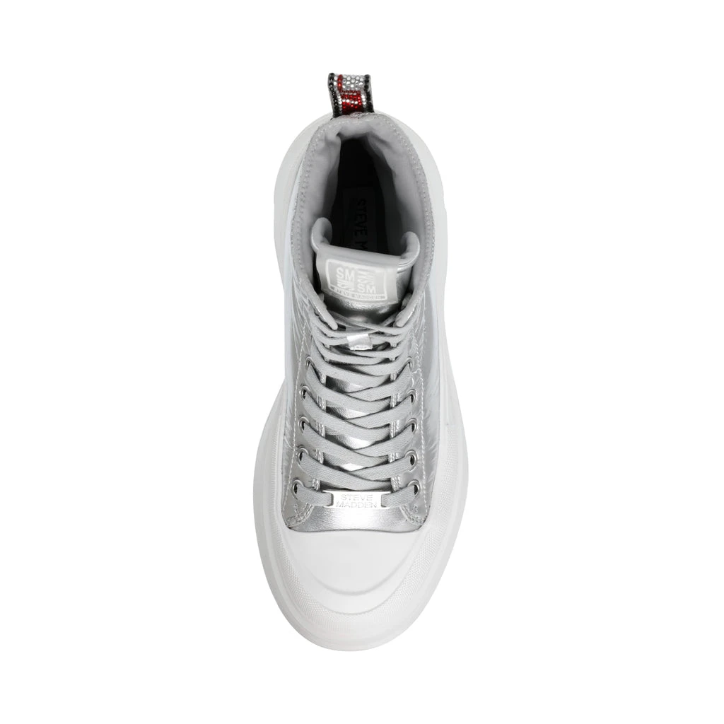 Steve Madden Caster Sneaker SILVER 7 Steve Madden Caster Sneaker SILVER – Image 5
