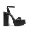 Steve Madden Timely Sandal BLACK LEATHER