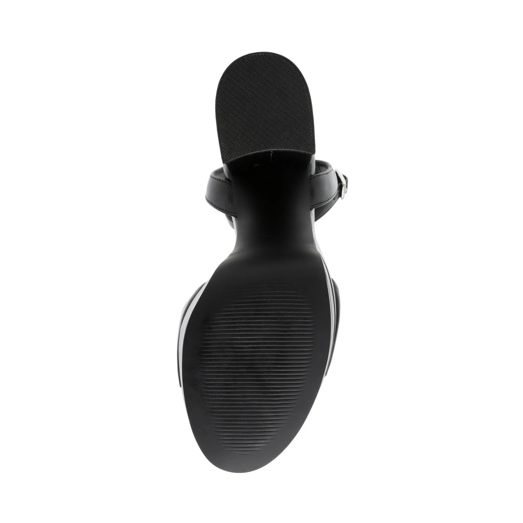 Steve Madden Timely Sandal BLACK LEATHER 8 Steve Madden Timely Sandal BLACK LEATHER – Image 6