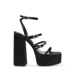 Steve Madden Elavator Sandal BLACK SATIN