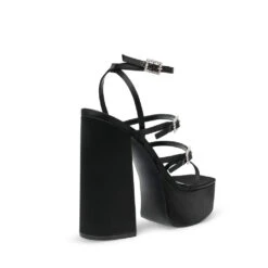 Steve Madden Elavator Sandal BLACK SATIN 17 Steve Madden Elavator Sandal BLACK SATIN -Steve Madden Magasin SM11002313 04003 486 03