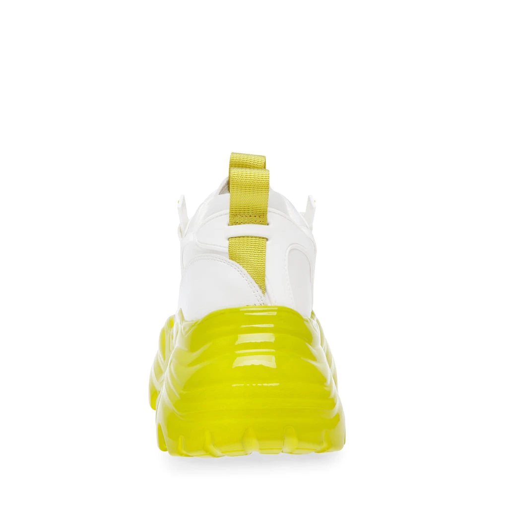 Steve Madden Recoupe Sneaker WHITE/LIME 6 Steve Madden Recoupe Sneaker WHITE/LIME – Image 4