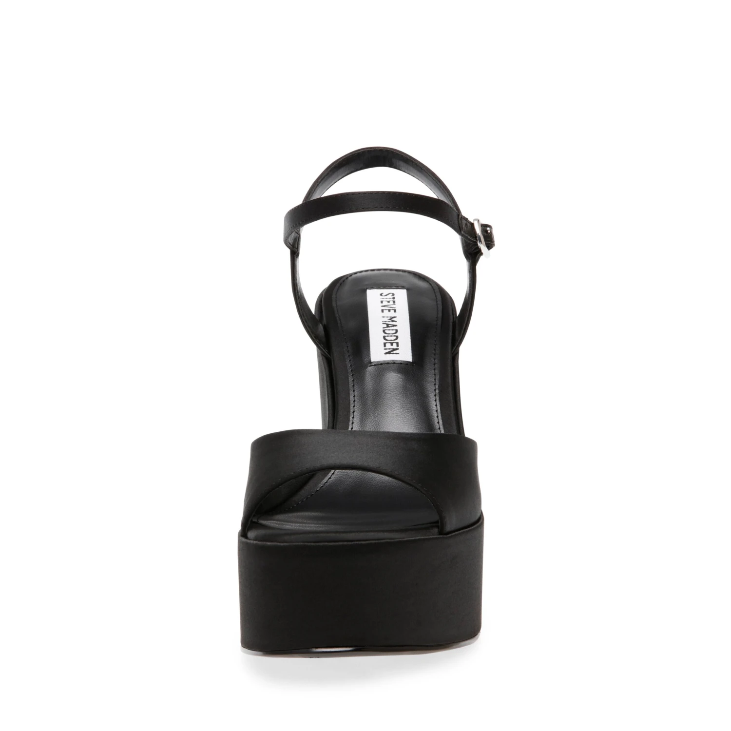 Steve Madden Compact Sandal BLACK SATIN 5 Steve Madden Compact Sandal BLACK SATIN – Image 3