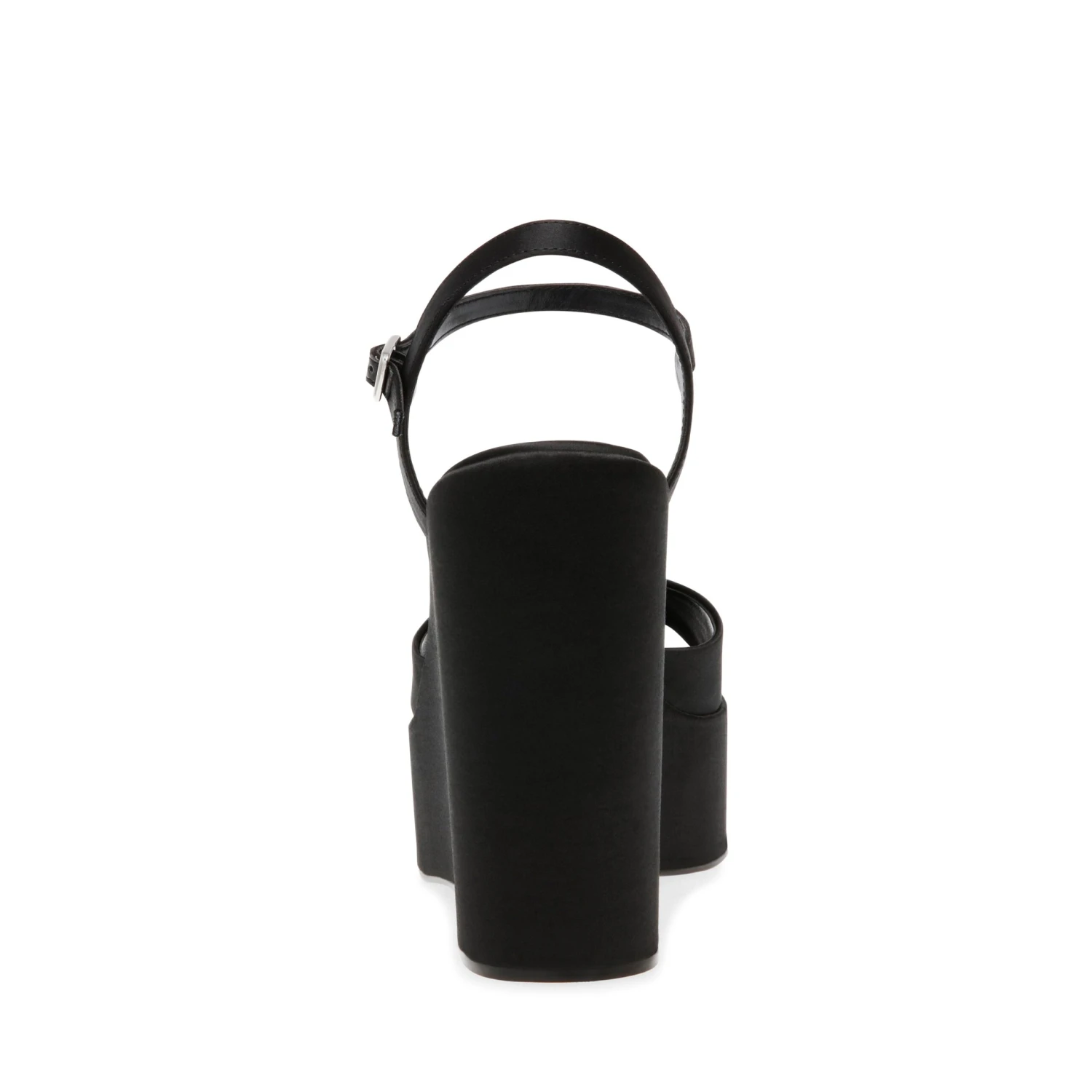 Steve Madden Compact Sandal BLACK SATIN 6 Steve Madden Compact Sandal BLACK SATIN – Image 4