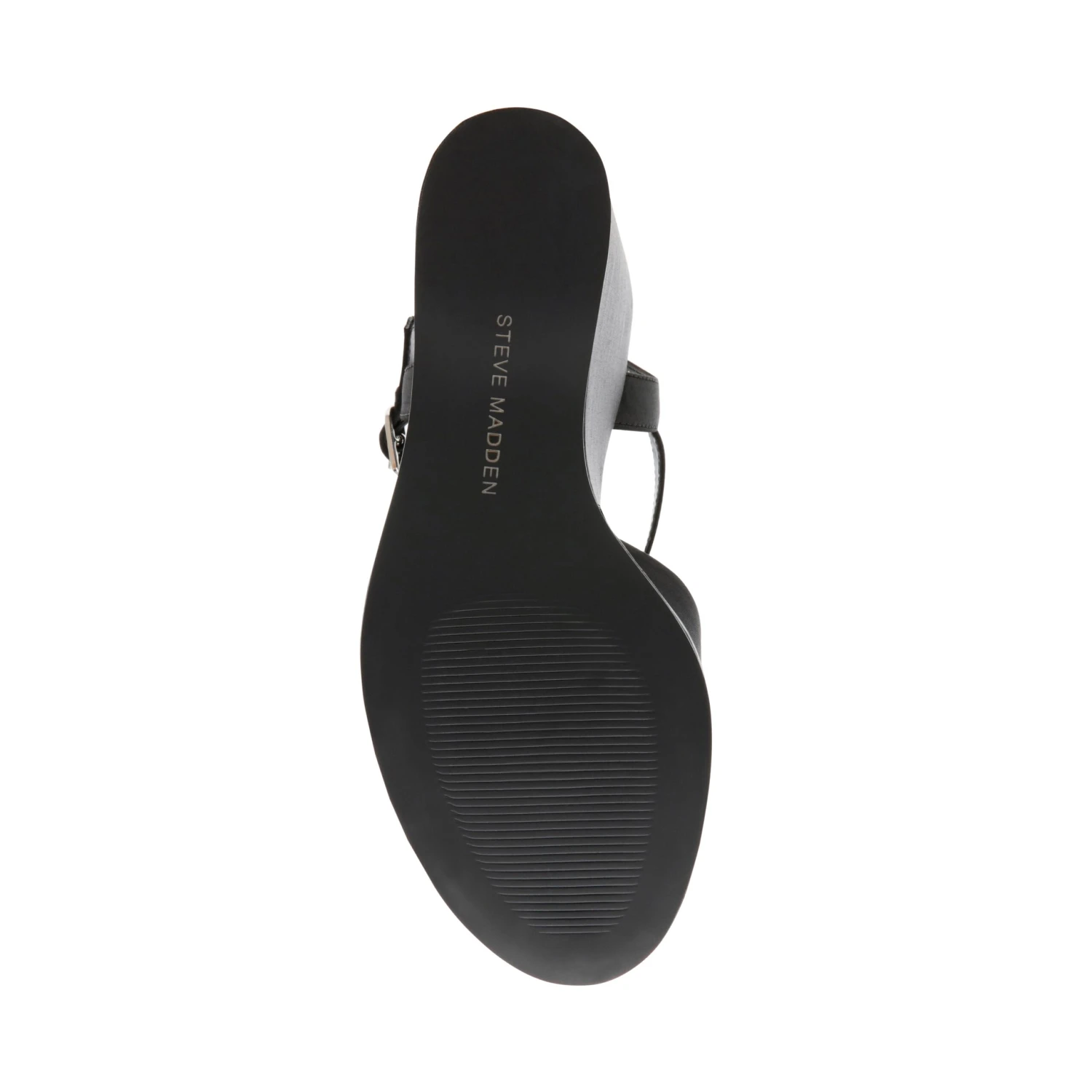 Steve Madden Compact Sandal BLACK SATIN 8 Steve Madden Compact Sandal BLACK SATIN – Image 6