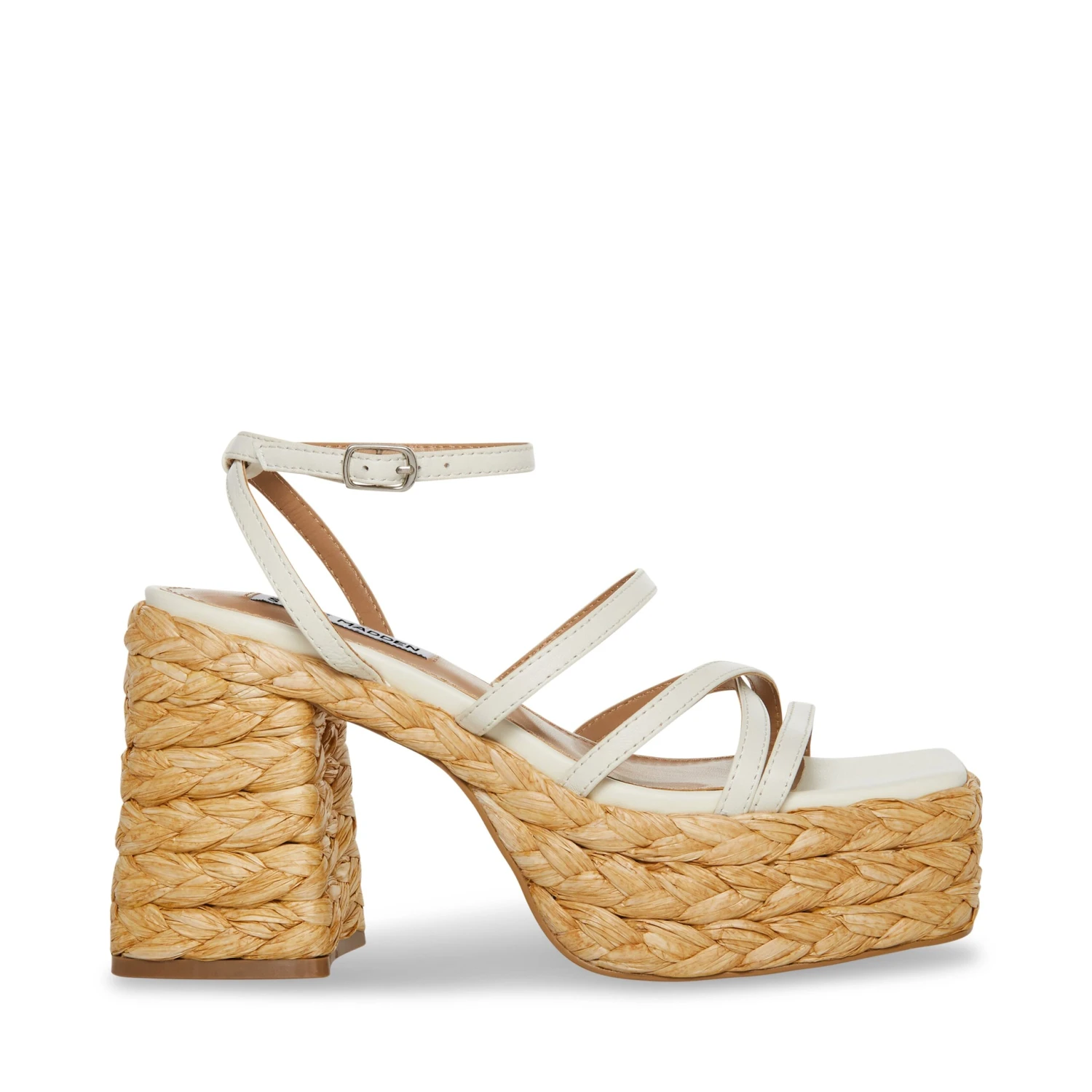 Steve Madden Belise Sandal WHITE LEATHER 3 Steve Madden Belise Sandal WHITE LEATHER