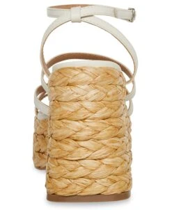 Steve Madden Belise Sandal WHITE LEATHER 10 Steve Madden Belise Sandal WHITE LEATHER -Steve Madden Magasin SM11002482 03001 107 04