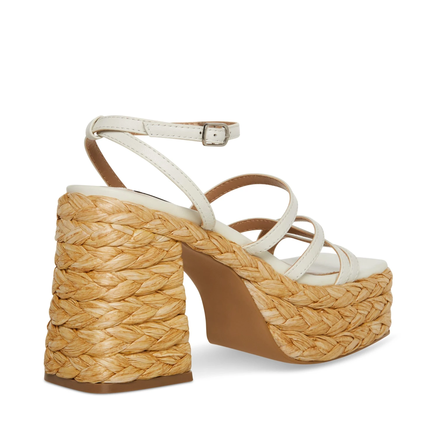 Steve Madden Belise Sandal WHITE LEATHER 7 Steve Madden Belise Sandal WHITE LEATHER – Image 5