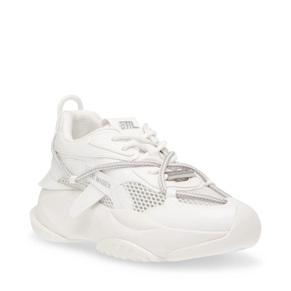 Steve Madden Bonanza Sneaker SILVER/WHITE 4 Steve Madden Bonanza Sneaker SILVER/WHITE – Image 2