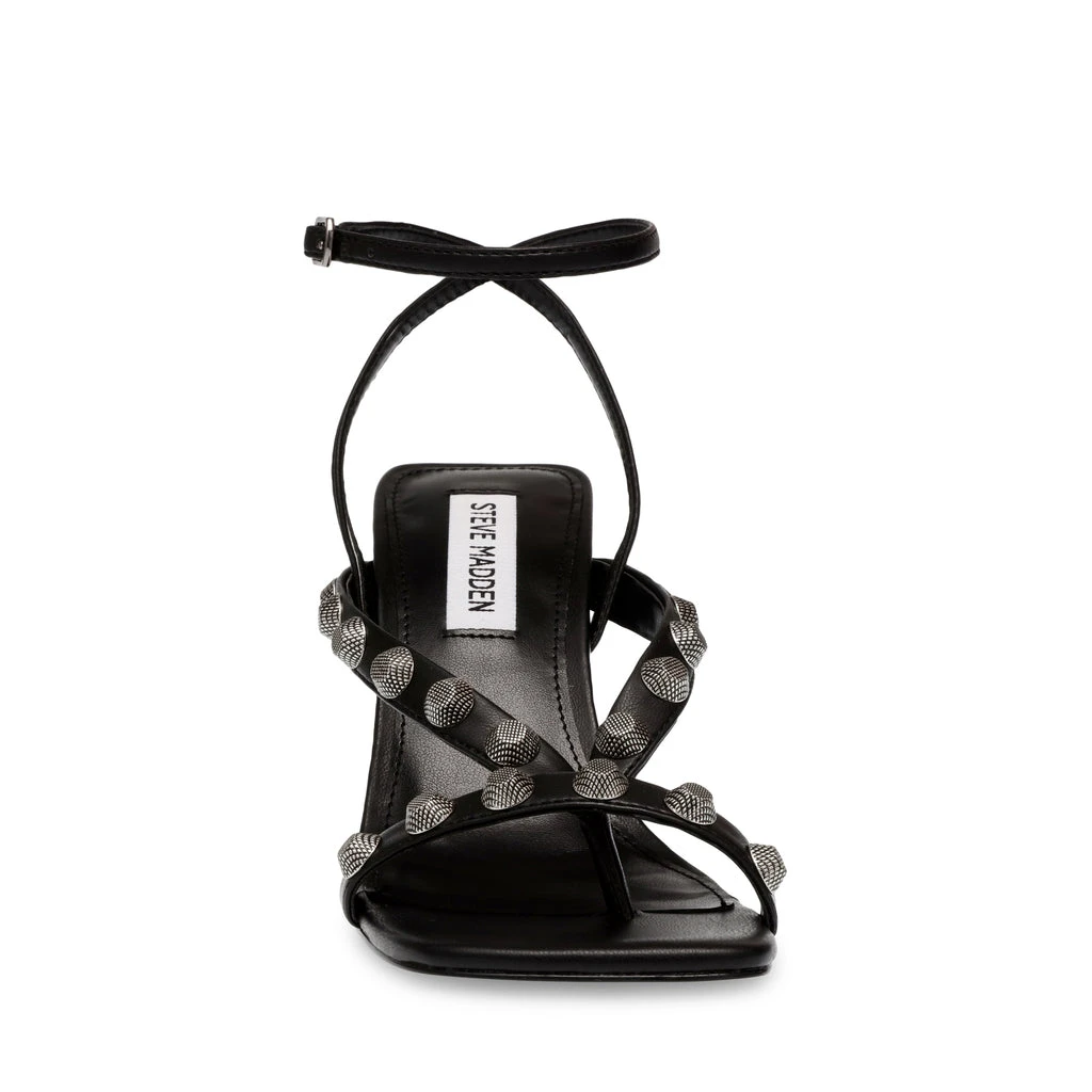 Steve Madden Adaline Sandal BLACK WITH STUDS 7 Steve Madden Adaline Sandal BLACK WITH STUDS – Image 5
