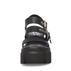 Steve Madden Locate Sandal BLK ACTION LEATHER -Steve Madden Magasin SM11002525 03001 05O 05