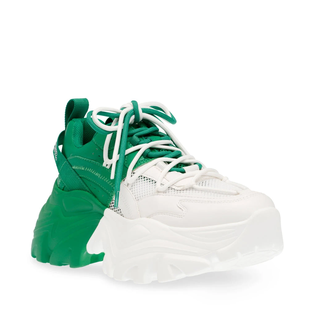 Steve Madden Rhythmic Sneaker WHITE/GREEN 4 Steve Madden Rhythmic Sneaker WHITE/GREEN – Image 2
