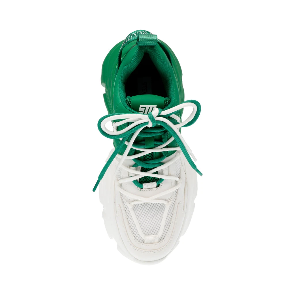 Steve Madden Rhythmic Sneaker WHITE/GREEN 8 Steve Madden Rhythmic Sneaker WHITE/GREEN – Image 6