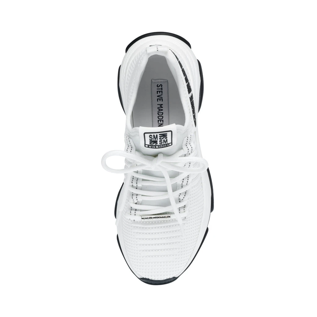 Steve Madden Mac-E Sneaker WHITE/BLACK 7 Steve Madden Mac-E Sneaker WHITE/BLACK – Image 5