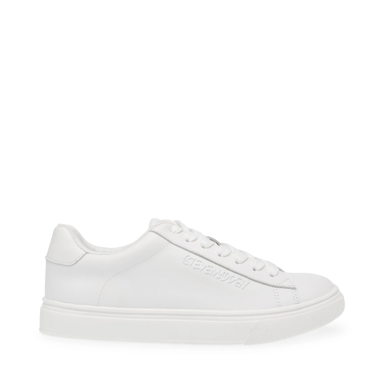 Steve Madden Cinematic Sneaker WHITE LEATHER 3 Steve Madden Cinematic Sneaker WHITE LEATHER