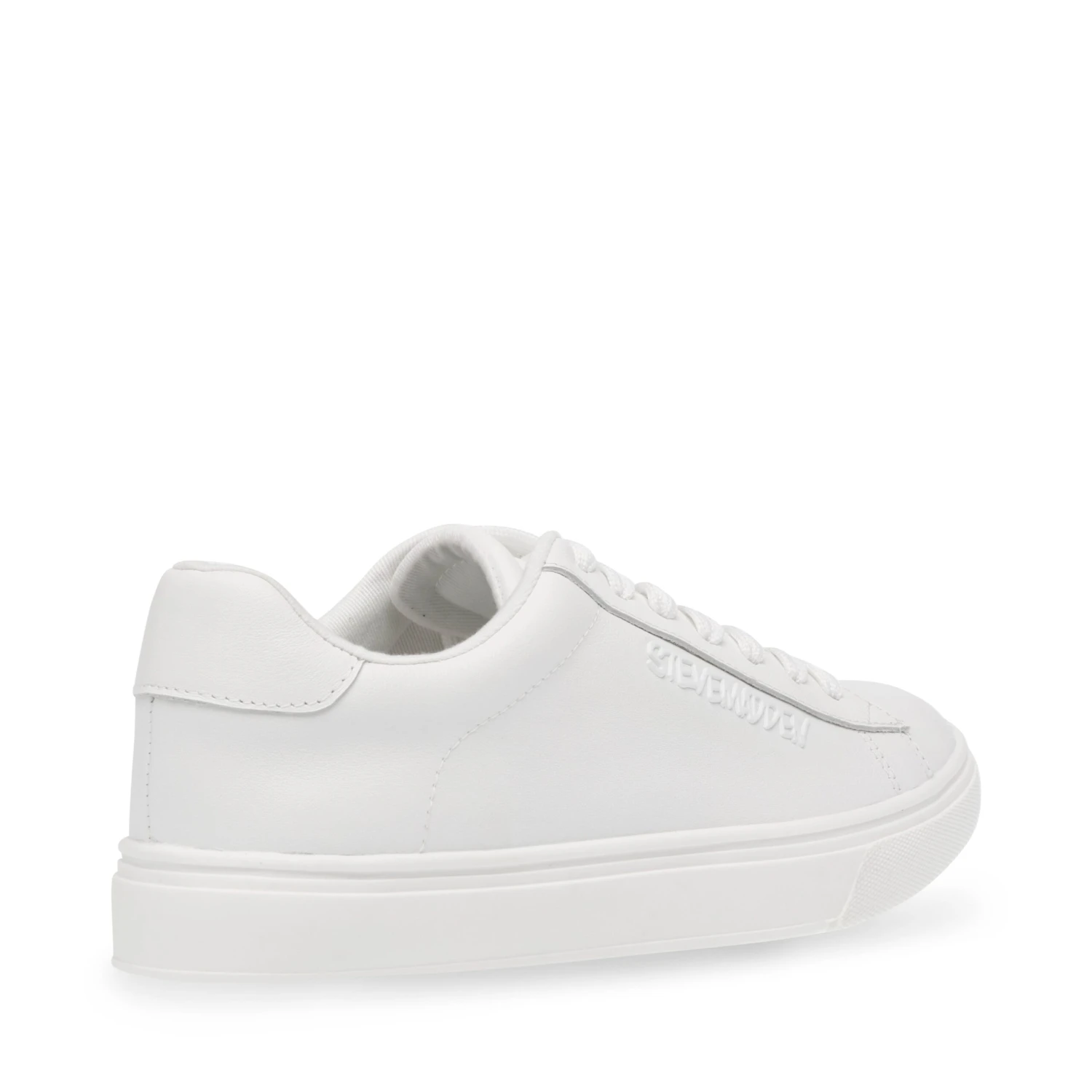 Steve Madden Cinematic Sneaker WHITE LEATHER 9 Steve Madden Cinematic Sneaker WHITE LEATHER – Image 7
