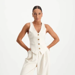Isabella Vest PRISTINE IVORY