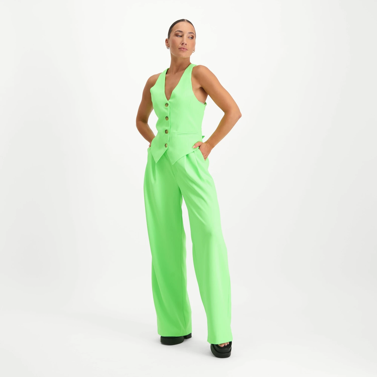 Isabella Vest NEON GREEN 6 Isabella Vest NEON GREEN – Image 4