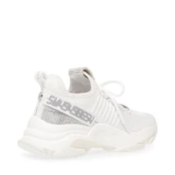 Steve Madden Maxilla-R Sneaker WHITE 14 Steve Madden Maxilla-R Sneaker WHITE -Steve Madden Magasin STEVEMADDEN INTL MAXILLA R WHITE SILVER ALT1