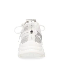 Steve Madden Maxilla-R Sneaker WHITE 12 Steve Madden Maxilla-R Sneaker WHITE -Steve Madden Magasin STEVEMADDEN INTL MAXILLA R WHITE SILVER BACK
