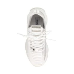 Steve Madden Maxilla-R Sneaker WHITE 13 Steve Madden Maxilla-R Sneaker WHITE -Steve Madden Magasin STEVEMADDEN INTL MAXILLA R WHITE SILVER TOP
