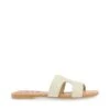 Steve Madden Zarnia Sandal BONE LEATHER -Steve Madden Magasin STEVEMADDEN INTL ZARNIA BONE LEATHER SIDE
