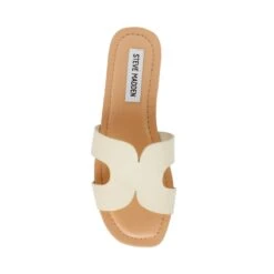 Steve Madden Zarnia Sandal BONE LEATHER -Steve Madden Magasin STEVEMADDEN INTL ZARNIA BONE LEATHER TOP