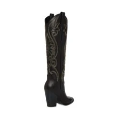 Steve Madden Lasso Boot BLACK LEATHER -Steve Madden Magasin STEVEMADDEN SHOES LASSO BLACK LEATHER ALT1