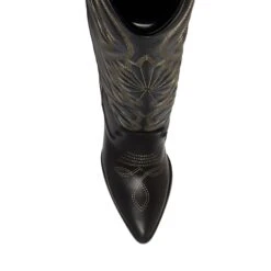 Steve Madden Lasso Boot BLACK LEATHER -Steve Madden Magasin STEVEMADDEN SHOES LASSO BLACK LEATHER TOP